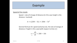 Calculus F Differentiation Distance Speed And Acceleration Youtube
