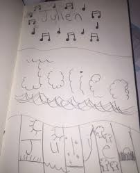 This Is My Three Names Drawing The First One Is My Name With Music Notes Around It Because I M A Musician I Play The Pia Name Drawings Music Notes 9th Wonder