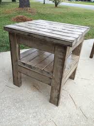 Weathered End Table Rustic End Tables Diy End Tables Wood End Tables
