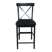 International Concepts S46 6132 X Back Counter Height Stool In Black Square Seat Transitional W In 2020 Counter Height Stools Counter Height Bar Stools Counter Height