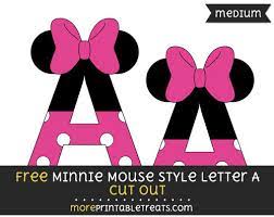 Check spelling or type a new query. Minnie Mouse Style Letter A Cut Out Medium