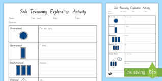 Being stuck inside doesn't have to mean being bored! Solo Taxonomy Assessment Worksheet Worksheet