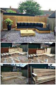 Tutorial Pallet L Shaped Sofa For Patio Couch Easy Pallet Ideas Diy Terrasse Hintergarten Terassenideen