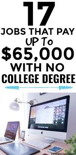 12 Jobs That Pay Up To 100 000 A Year With No College Degree College Degree Jobs Without A Degree Mba Degree