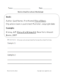 To avoid plagiarism and a potential f, you need to make sure that you are citing any ideas that. Englishlinx Com Works Cited Worksheets