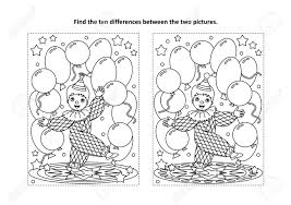 This is the facebook page to represent abc' of circus adult coloring book. Circus Themed Find The Ten Differences Picture Puzzle And Coloring Royalty Free Cliparts Vectors And Stock Illustration Image 94146181