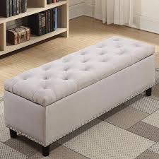 Subito a casa e in tutta sicurezza con ebay! 121 X 42 X 43 Cm Bakaji Cassapanca Pouf Contenitore Poggiapiedi Per Camera Da Letto Panca Sgabello Con Struttura In Legno Rivestimento In Tessuto Seduta Apribile Imbottita Colore Beige Dimensioni Arredamento Ingresso