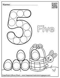 Number and dot cards printables. Set Of 123 Easter Dot Marker Free Pages Dot Marker Activities Dot Marker Preschool Coloring Pages