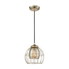 Titan Lighting Yardley 1 Light Polished Gold With Mercury Glass Pendant Tn 473099 The Home Depot