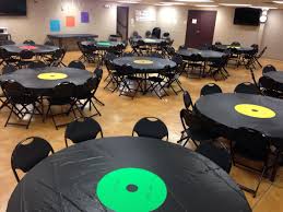 Black 90s Theme Party Decorations Top 40 Party Tables Are Vinyl Records Black Plastic Table Cloth Poster Board Circle Google Top 4 Disco Party Decorations 70s Party Theme 80s Theme Party
