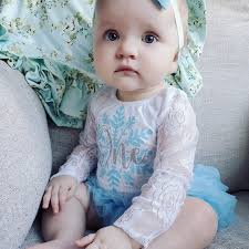 Baby Girl Winter Onederland First Birthday Outfit in Baby Blue