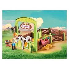 Playmobil Abagail And Boomerang With Horse Stall Spirit Riding Free Multi Colored Horse Stalls Playmobil Horse Blankets