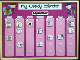 weekly kids calendar schedule activity chore chart