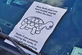 And you can freely use images for your personal blog! Anonymous Hero Fights Asshole Drivers With This Parking Note Bored Panda