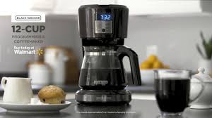 The cuisinart® classic coffeemaker brings fresh coffee brewing to your kitchen with classic styling that's beautiful, functional, and easy to program. Black Decker 12 Cup Programmable Coffeemaker Black Stainless Youtube