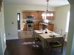 open kitchen wall to dining room