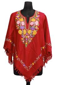 Burgundy is a singular shade of the color red. Reddish Maroon Colour Ponchu With Elegant Kashmiri