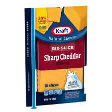 Sharp cheddar cheese = 410 cal there are 410 calories in 100 g of sharp cheddar cheese. Kraft Natural Cheese Big Slice Sharp Cheddar Cheese Slices 10ct Hy Vee Aisles Online Grocery Shopping
