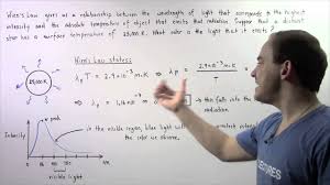 B is a constant of proportionality called wien's displacement constant, equal to 2.8977729 (17)×10−3 m⋅k 1, or more conveniently to obtain. Wien S Law Example Youtube