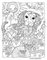 Zentangle welsh corgi with bow tie in wreath frame, doodle style. Pin Em Coloring Pages Dover