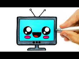 You'll find everything from how to draw cupcakes to how to draw sharks. How To Draw And Coloring A Television Paginas Para Colorir Tv Youtube Cute Drawings Kawaii Drawings Drawings
