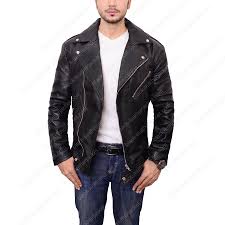 Adam Levine Black Leather Biker Jacket