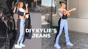 Kylie jenner did her best unicorn impression in a sparkly rainbow mini dress which she wore to khloe kardashian's birthday bash. Diy Kylie Jenner S Jeans Youtube