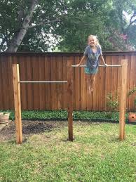 Backyard Diy Jungle Gym Bars Without Concrete House Homemade Backyard Jungle Gym Backyard Gym Bar