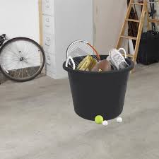 Handles utilize a free spinning plastic dowel to. Homz 17 Gal Rope Handle Tub In Black 2 Pack 0417bkecom 02 The Home Depot