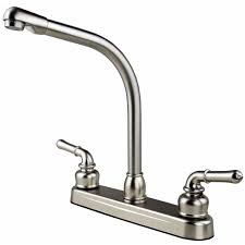 Kitchen sink faucets repair kits. Rv Mobile Home Travel Trailer High Rise Kitchen Sink Faucet Stainless Steel Walmart Com Walmart Com