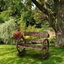 Blumfeldt Ammergau Parkbank Sitzbank Gartenbank 108x65x86cm Tannenholz Dunkel Gartenbank Garten Sitzbank Draussen