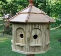 Wood Birdhouse Amish Homemade Handmade Handcrafted Large