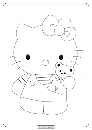 The term rain jacket is sometimes used to refer to raincoats that are waist length. Printable Hello Kitty With A Teddybear Coloring Page