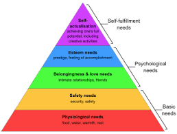 Maslow berpendapat sebilangan keperluan dalaman yang menggerak serta mengarahkan perlakuan yang dipamerkan oleh individu. Maslow S Hierarchy Of Needs Wikipedia