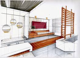 Marker Rendering 05 Interior Rendering Drawing Interior Interior Architecture Design