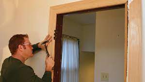 It's is a nice clean detail. Case A Door With Mitered Trim Fine Homebuilding