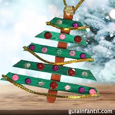 Arbol De Navidad Con Lentejuelas Manualidad Con Palos De Helado