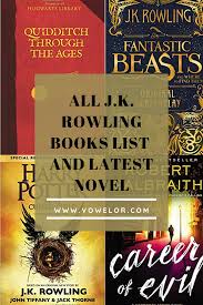 Rowling's name does not appear on the cover of the book, the work being credited under the pseudonym «kennilworthy whisp». All J K Rowling Books List And Latest Novel Jk Rowling Books Books To Read Jk Rowling Books List