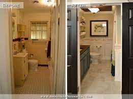 The bathroom's pipes had sprung a leak, and the homeowners used the incident as an opportunity to remodel the space. Diy Bathroom Remodel Before And After Addicted 2 Decorating Modern Bathroom Remodel Bathrooms Remodel Diy Bathroom Remodel