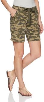 Jag Jeans Womens Adeline Short Drab Green Camo 14