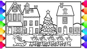 Visit Rainbowplayhouse Com To Print This Coloring Page How To Draw A Christmas Village Christm Christmas Artwork Christmas Colors Coloring Pages