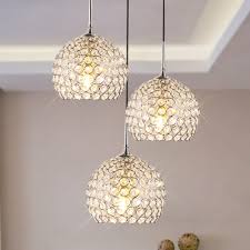 Dining Room Lighting Globes 1 Light Chrome Clear Crystal Pendant Light Contemporary With 39 Adjustable Hanging Cord Beautifulhalo Com