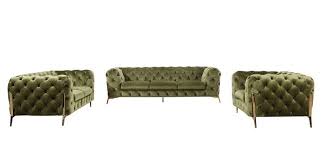 Vig Furniture Divani Casa Sheila Modern Green Fabric Sofa Set Vgca1346 Grn Green Fabric Sofa Sofa Set Fabric Sofa