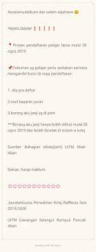 República feminina e alojamento da faculdade. Jawatankuasa Perwakilan Kolej Rafflesia Sila Ambil Perhatian Makluman Terkini Berkenaan Borang Aku Janji Facebook