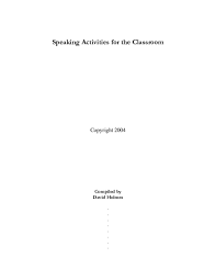 Just drop in a tablet and brew for a powerful clean. Pdf Speaking Activities For The Classroom Raghad Oxforddil And Ahmed M Moustafa Academia Edu