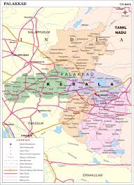High resolution maps of indian states. Palakkad District Map Kerala District Map With Important Places Of Palakkad Newkerala Com India
