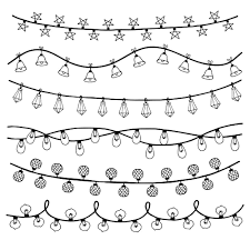 Do one color at a time so you don't have to keep rinsing your brush and switching the colors. Christmas Lights Coloring Pages Printable Coloring Pages