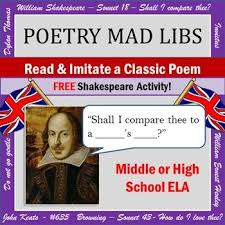 William Shakespeare Shall I Compare Thee To A Summer S Day Poetry Parody British Literature Teaching Shakespeare Teaching Writing