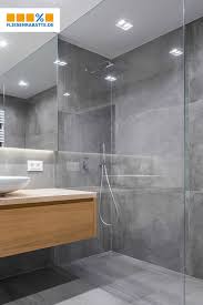 Betonoptik Mit Xxl Fliesen Badezimmer Gestalten Betonoptik Grosse Fliesen Dusche