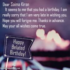 Belated Happy Birthday Cake Images With Name Edit Belated Birthday Wishes Images With Name Saima Kiran Birthday Wishes With Name Belated Happy Birthday Wishes Birthday Wishes And Images
